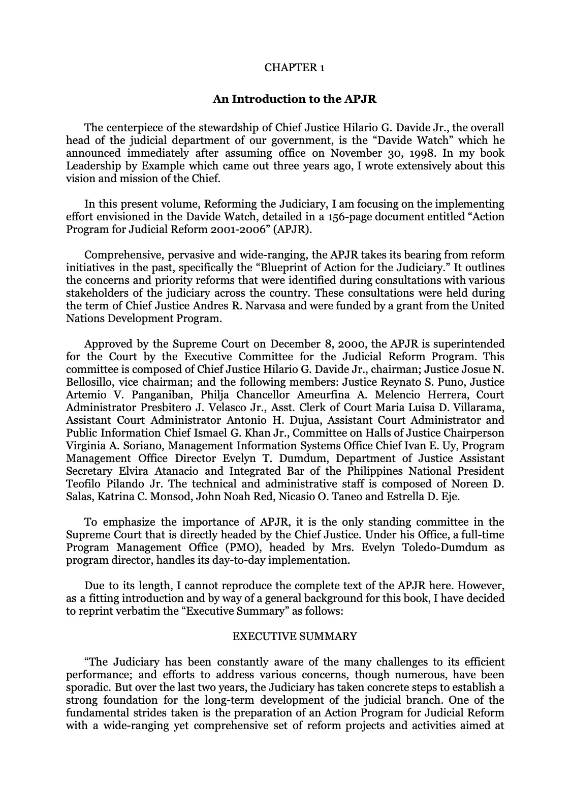 Reforming the Judiciary, page 19