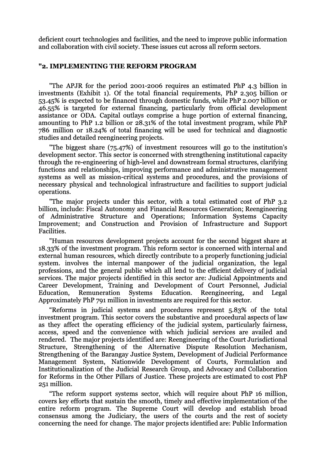 Reforming the Judiciary, page 21