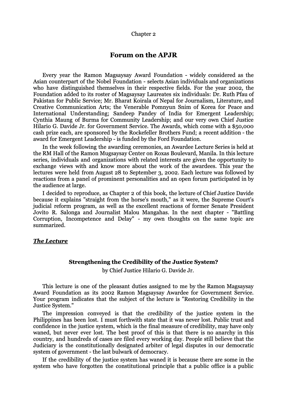 Reforming the Judiciary, page 23