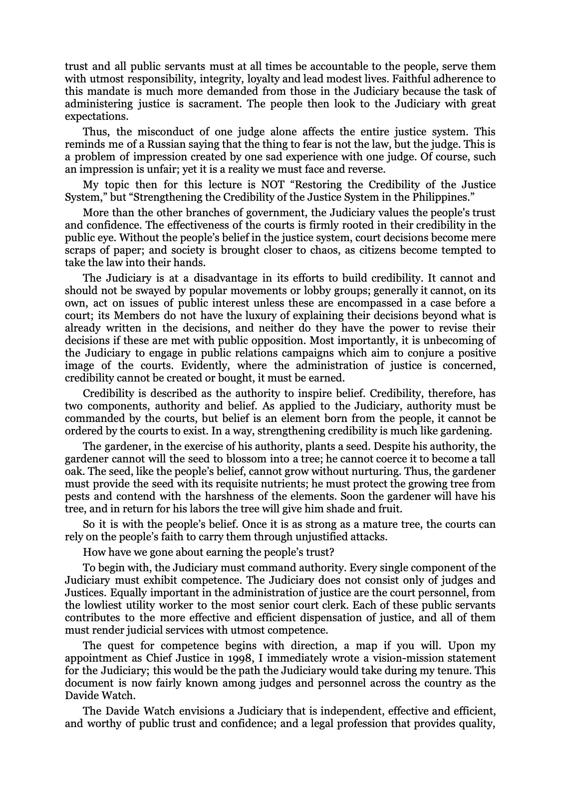 Reforming the Judiciary, page 24