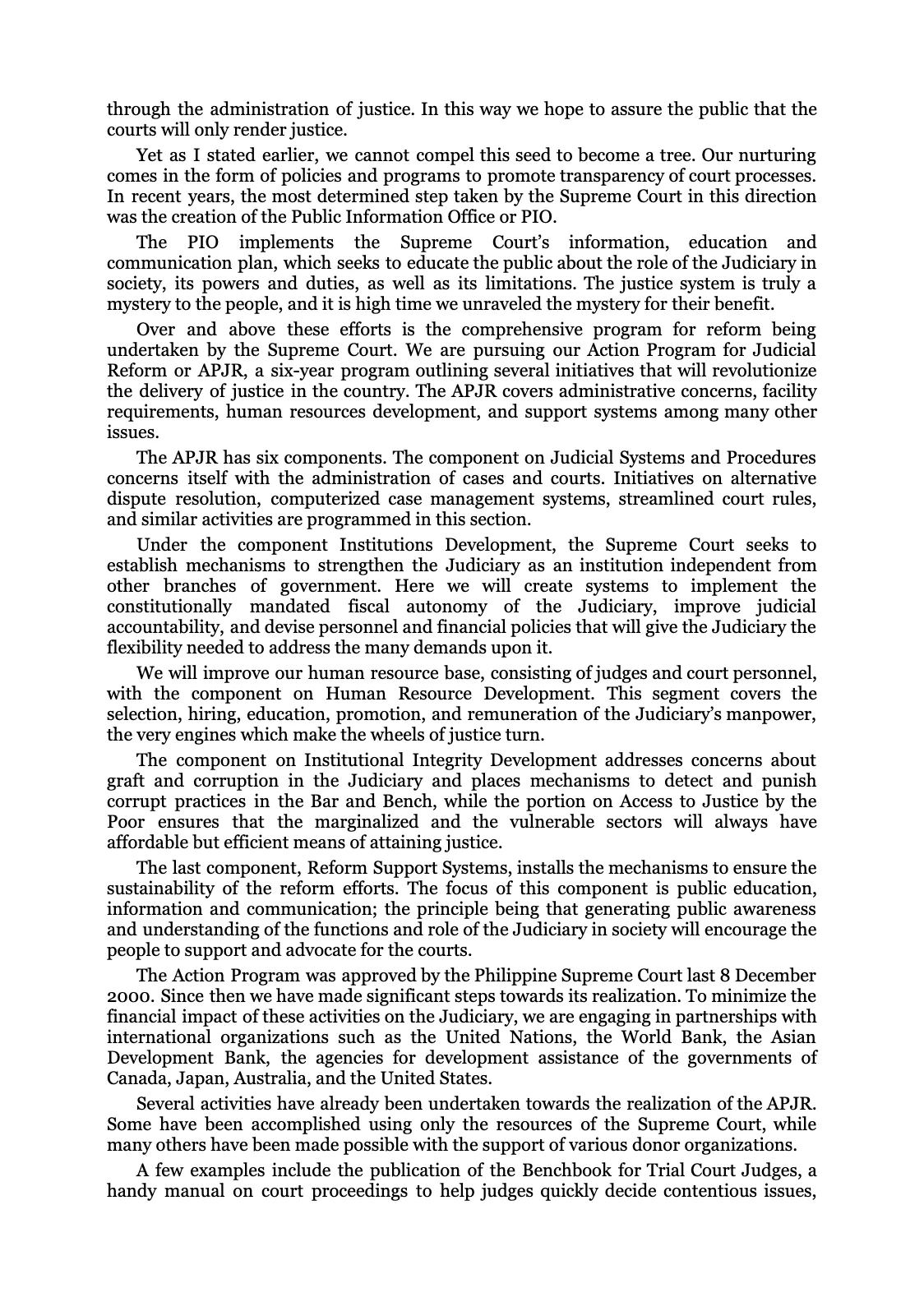 Reforming the Judiciary, page 26