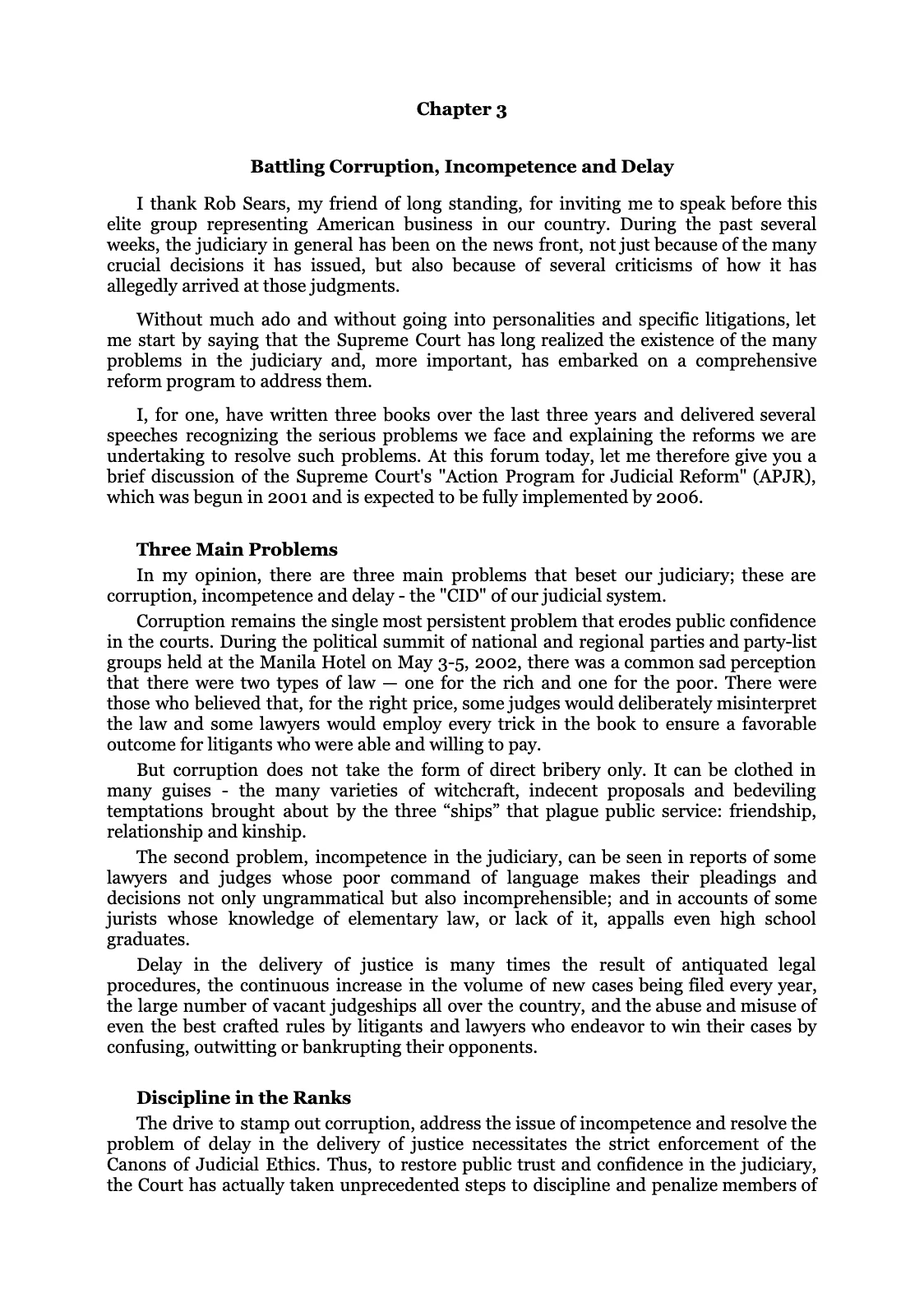 Reforming the Judiciary, page 36