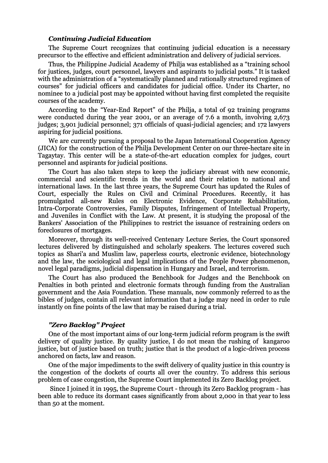 Reforming the Judiciary, page 38