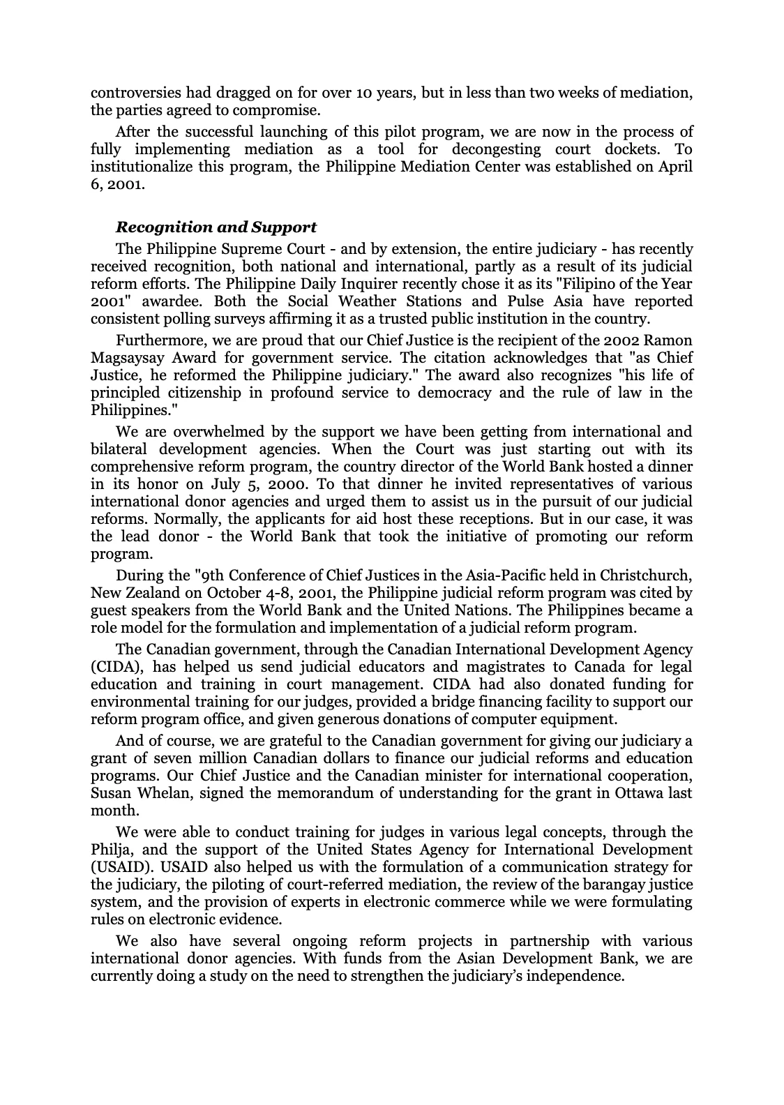Reforming the Judiciary, page 40
