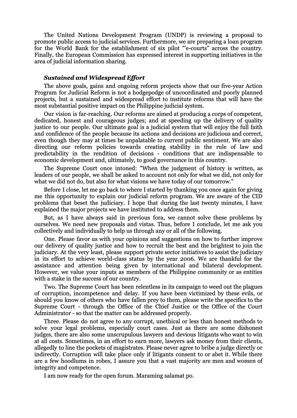 Reforming the Judiciary, page 41