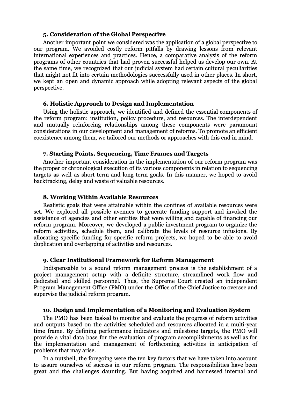 Reforming the Judiciary, page 43