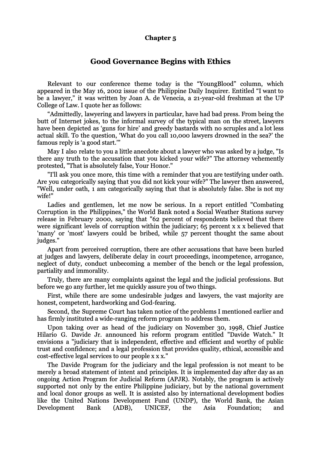 Reforming the Judiciary, page 45