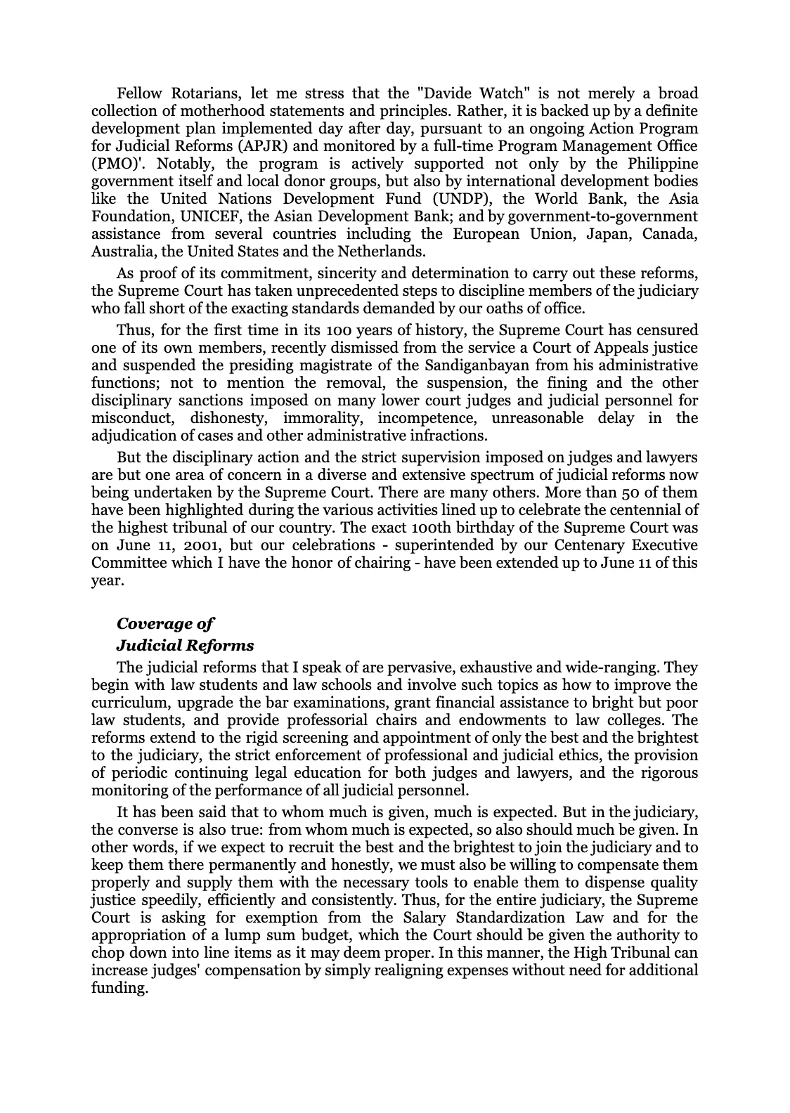 Reforming the Judiciary, page 49