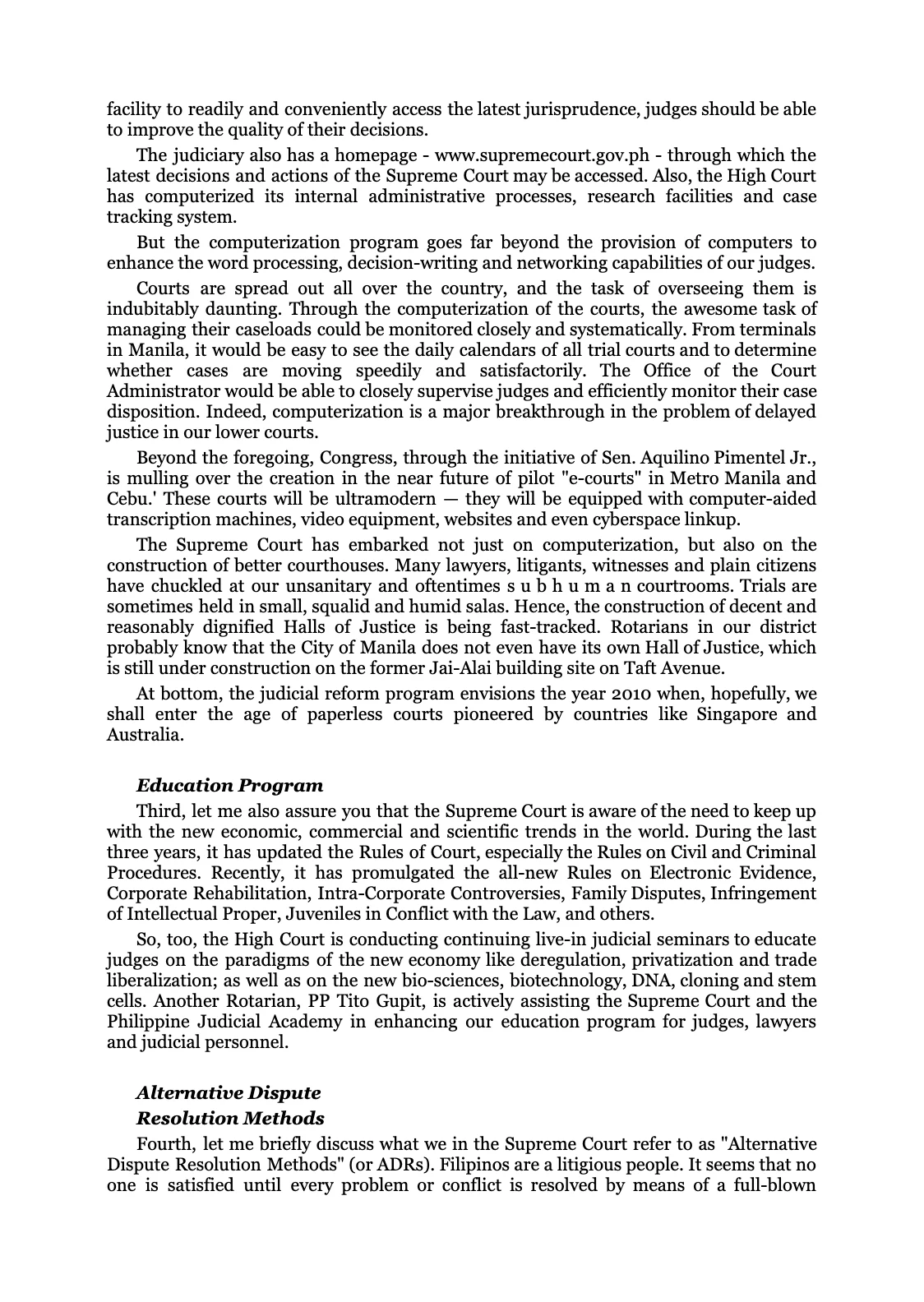 Reforming the Judiciary, page 51