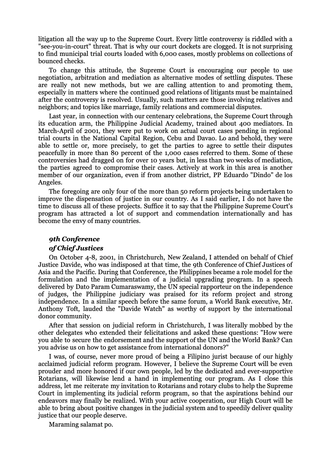 Reforming the Judiciary, page 52