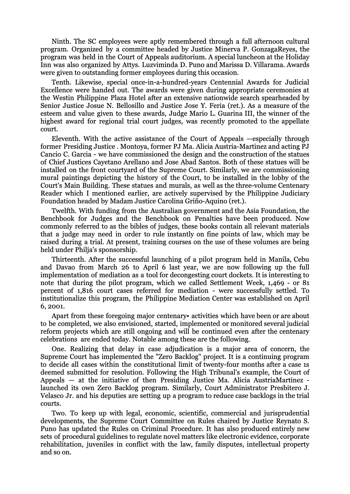 Reforming the Judiciary, page 59