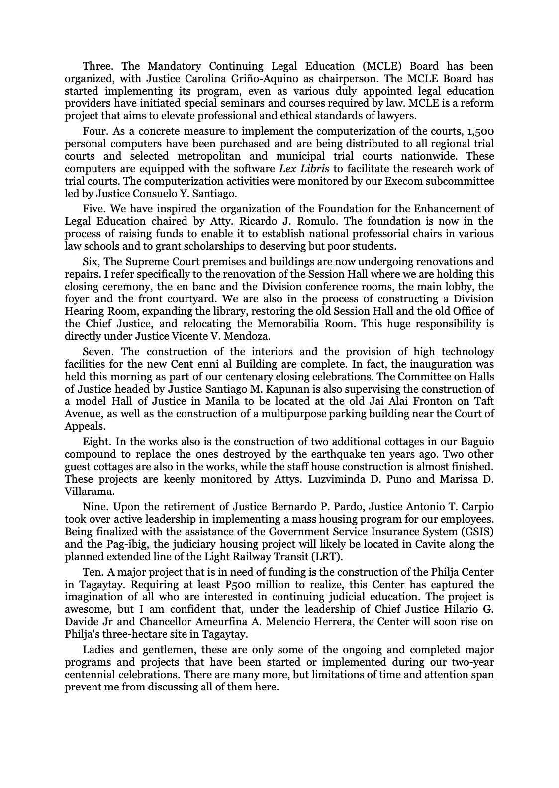 Reforming the Judiciary, page 60
