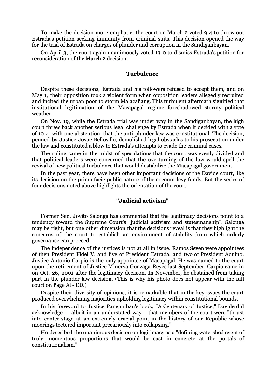 Reforming the Judiciary, page 65