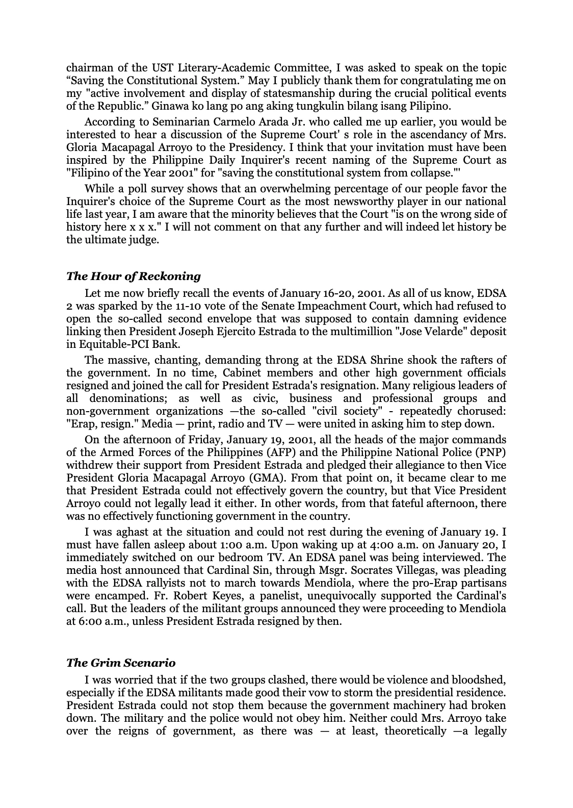 Reforming the Judiciary, page 71