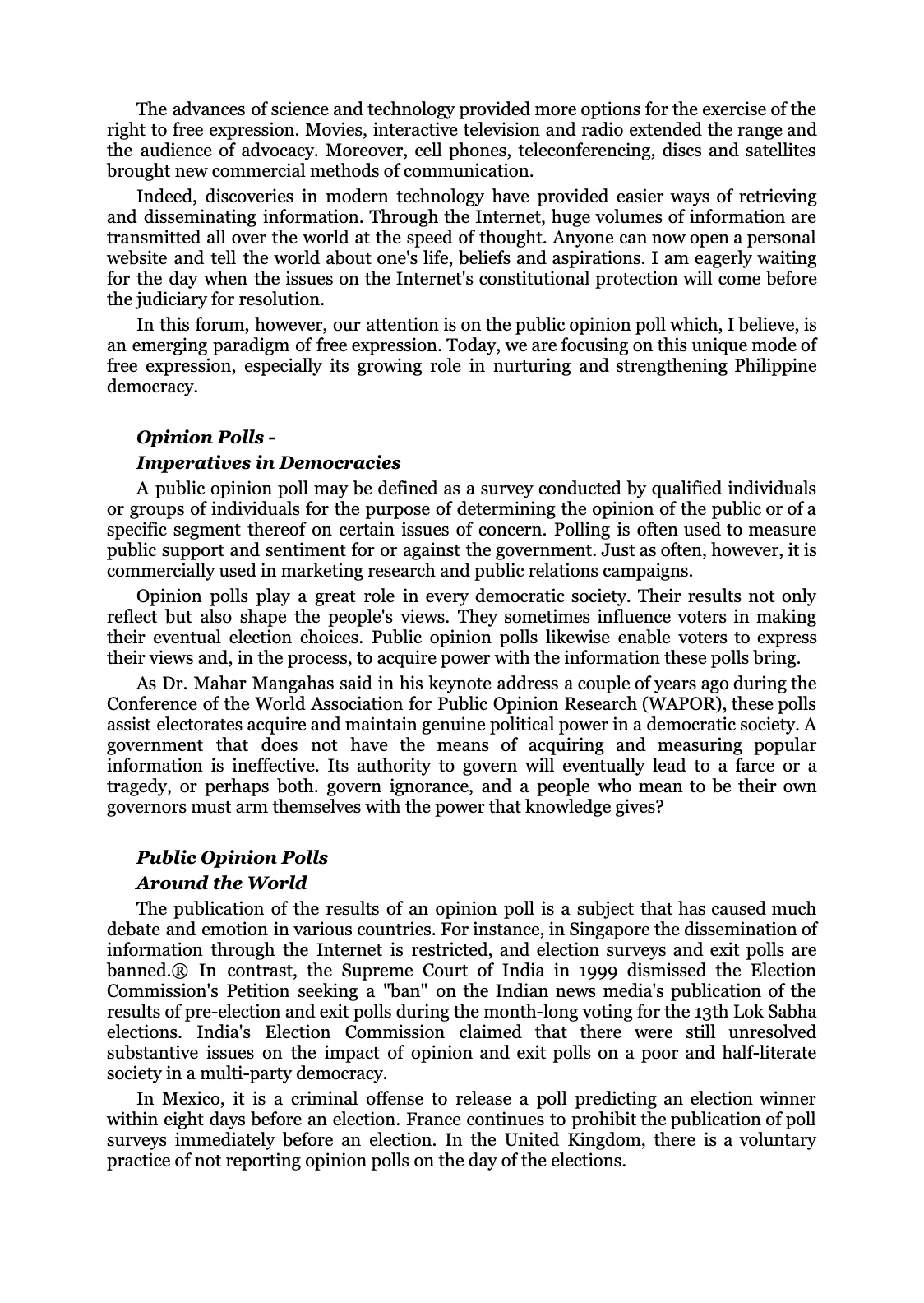 Reforming the Judiciary, page 85