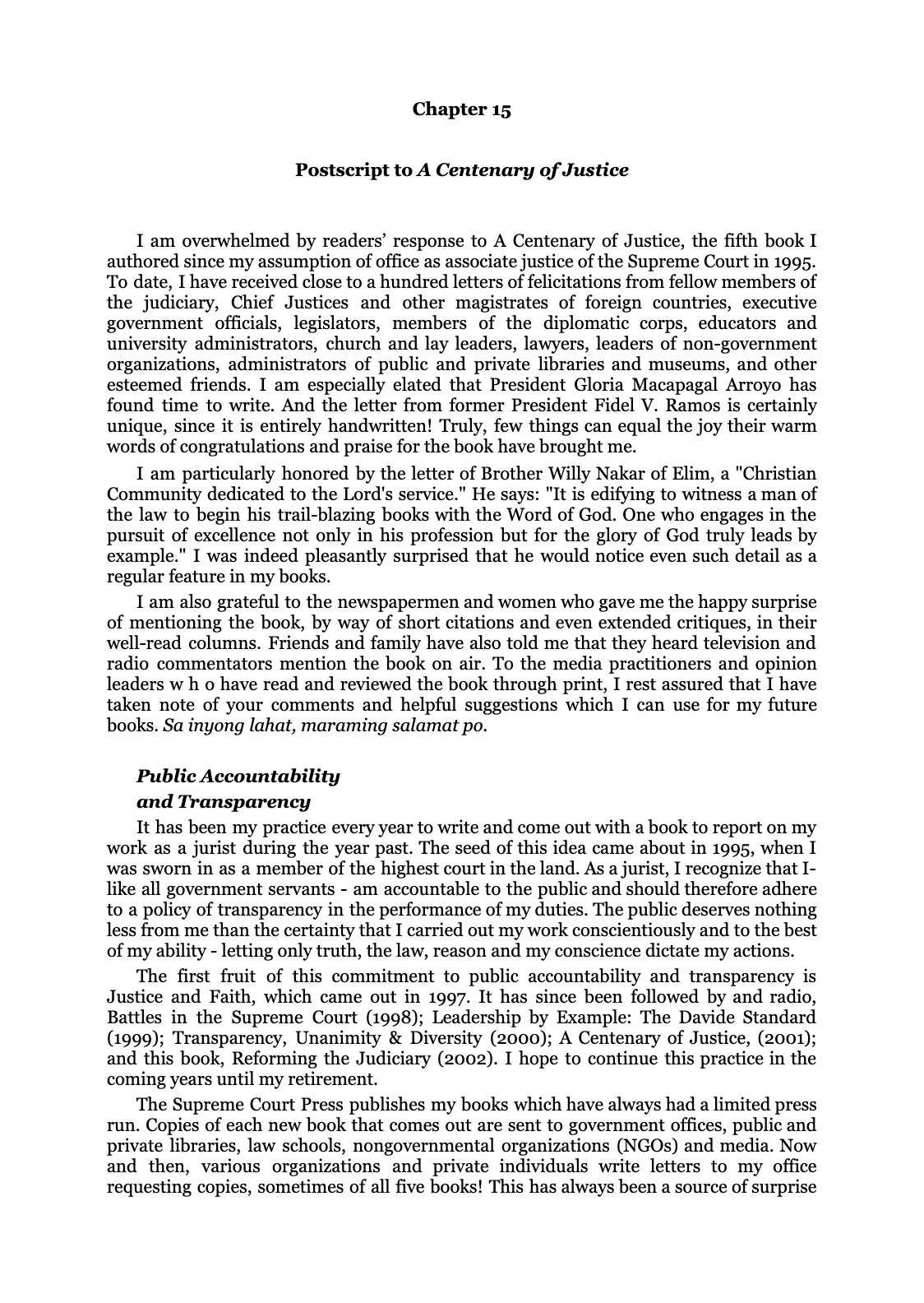 Reforming the Judiciary, page 91