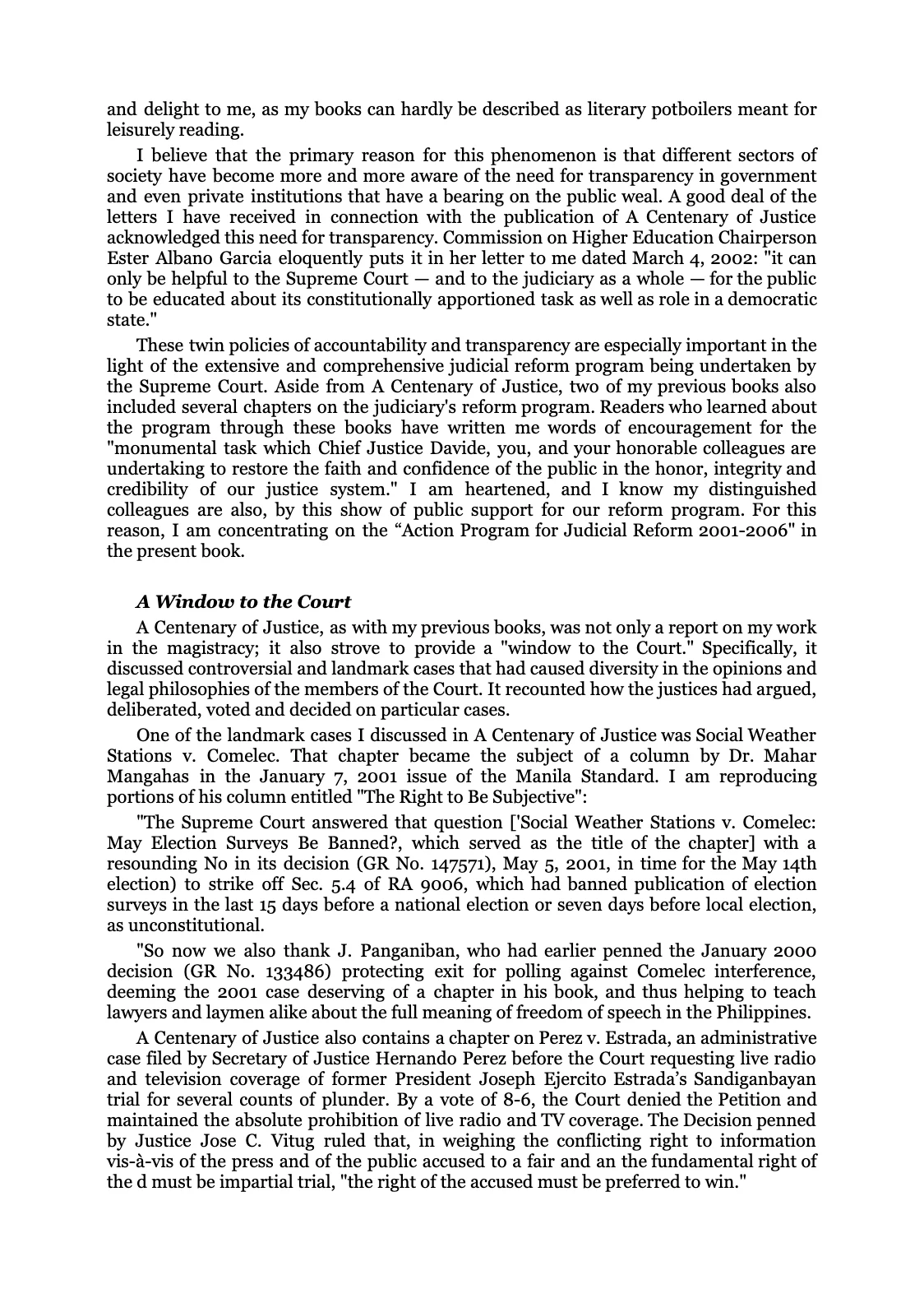 Reforming the Judiciary, page 92