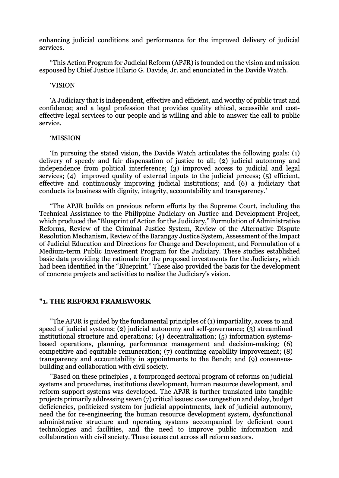 Reforming the Judiciary, page 12
