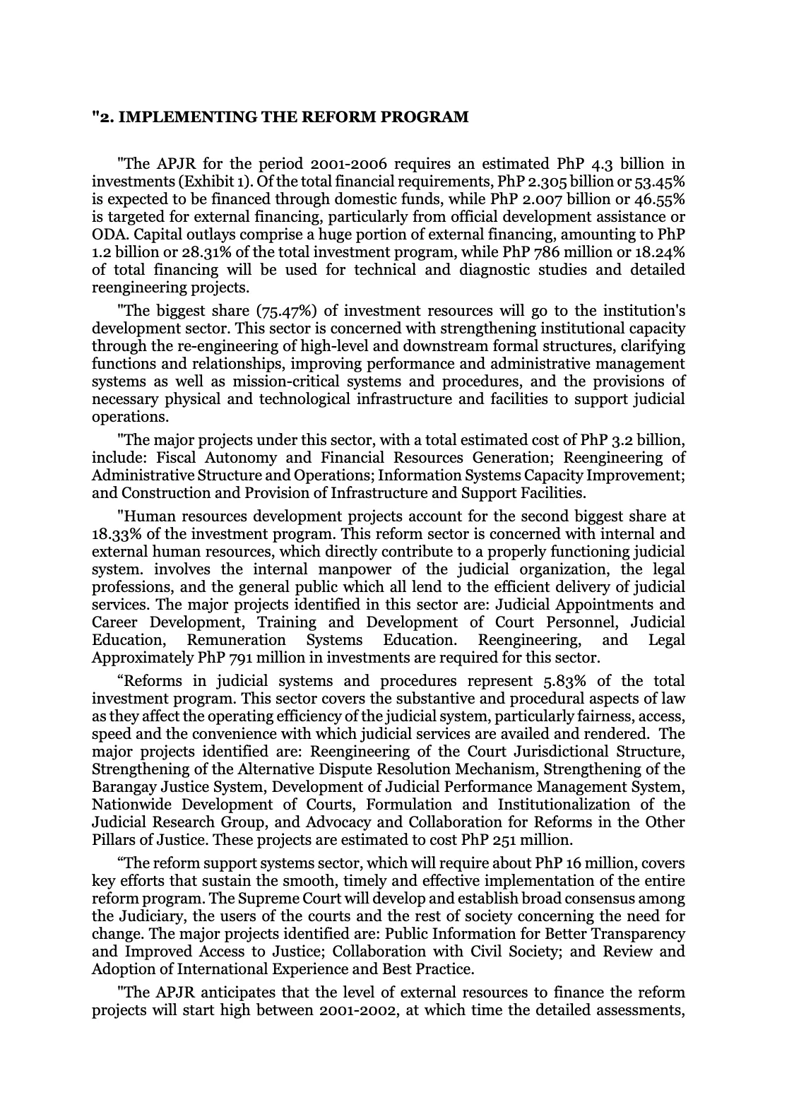Reforming the Judiciary, page 13