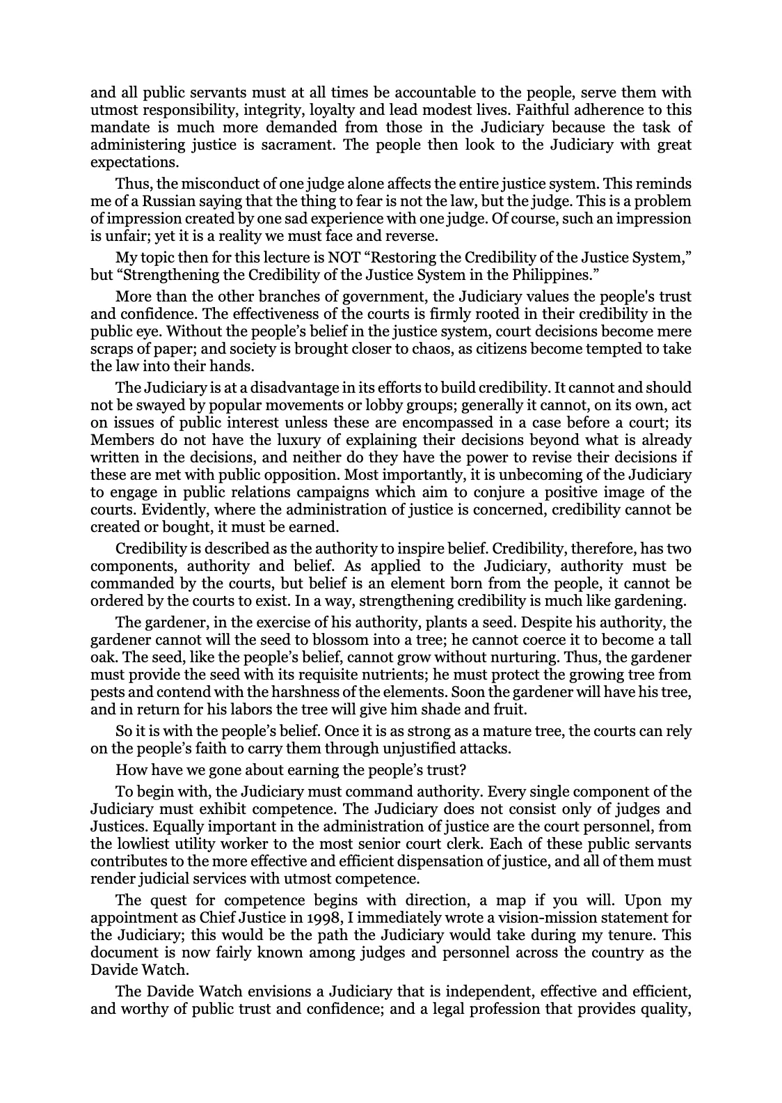 Reforming the Judiciary, page 16