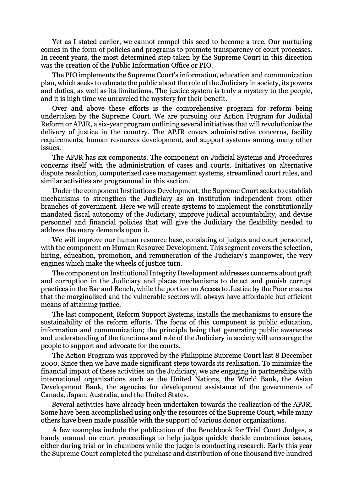 Reforming the Judiciary, page 18