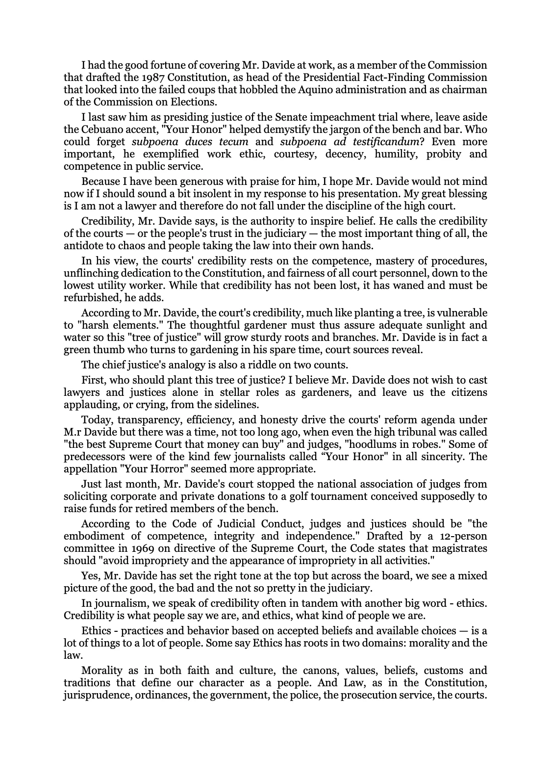 Reforming the Judiciary, page 25