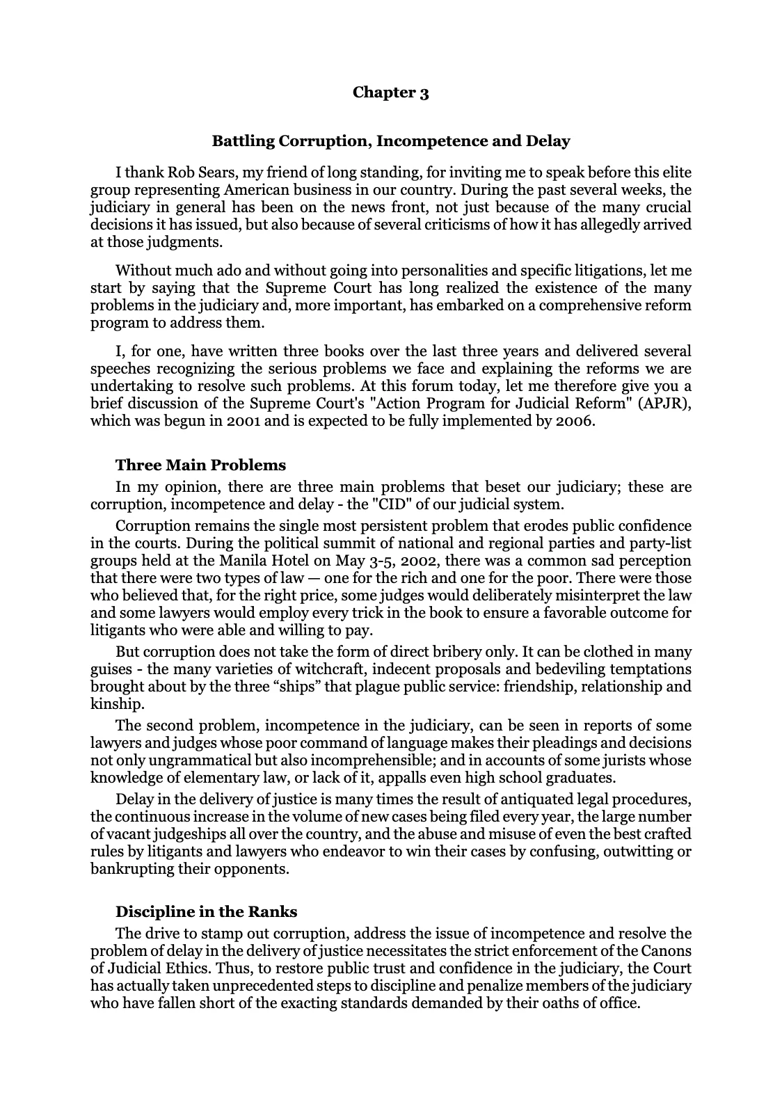 Reforming the Judiciary, page 28