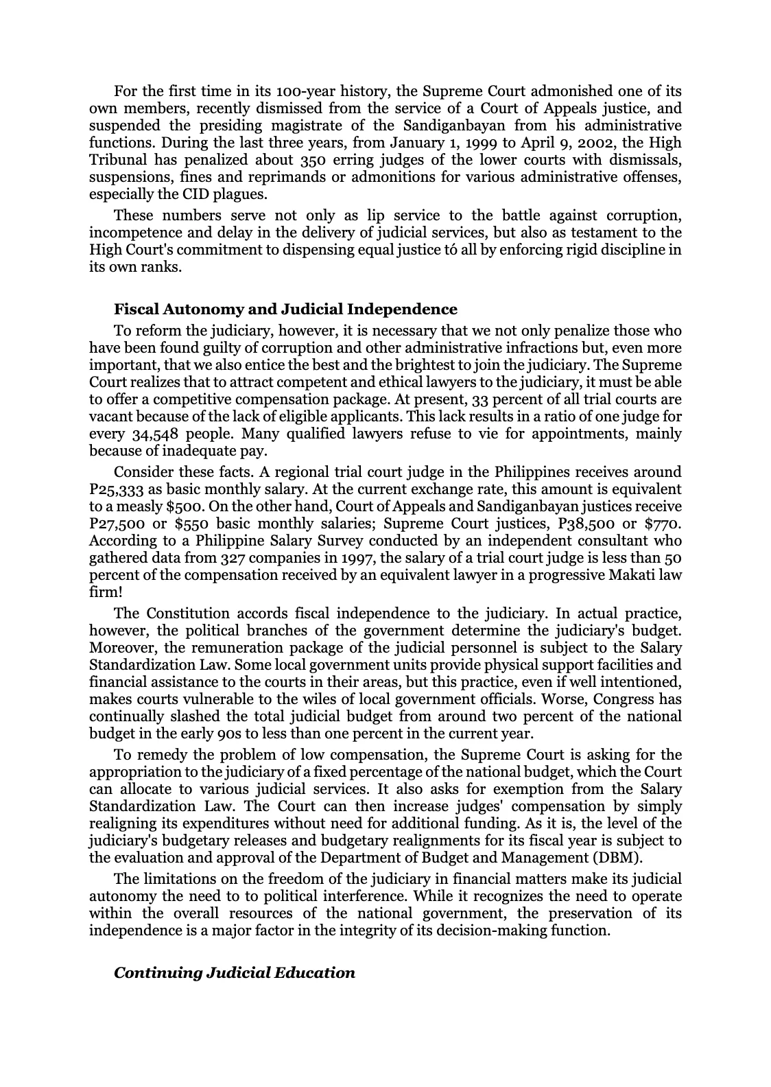 Reforming the Judiciary, page 29
