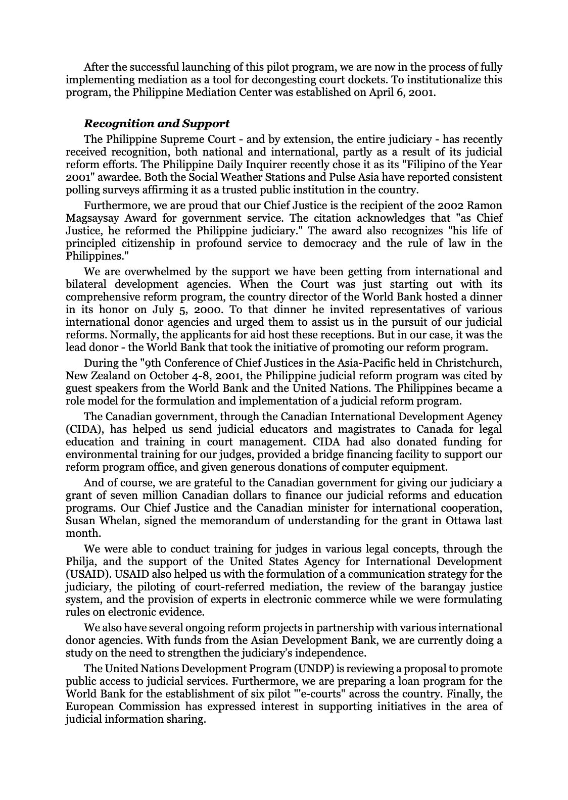 Reforming the Judiciary, page 32
