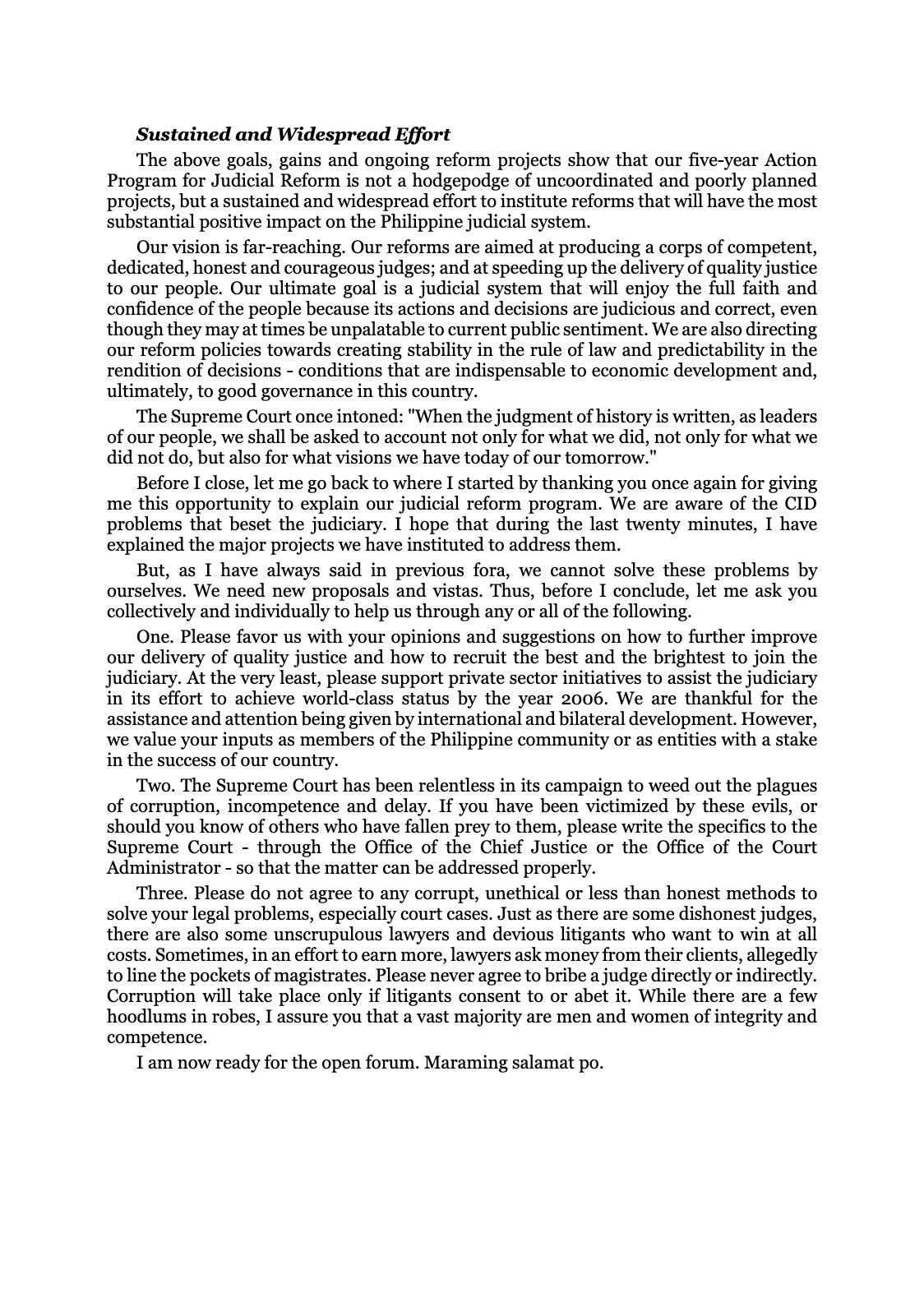 Reforming the Judiciary, page 33