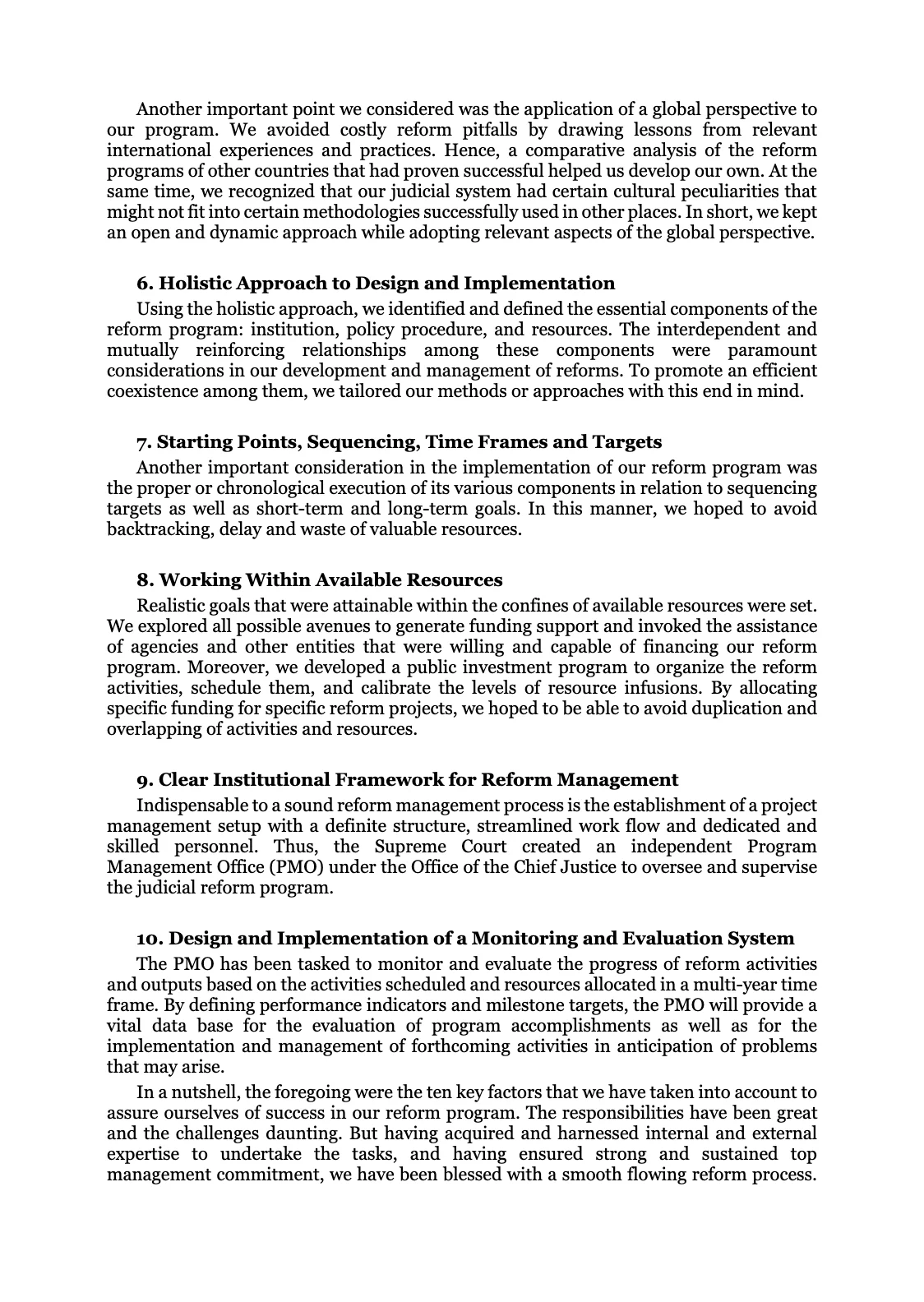 Reforming the Judiciary, page 35