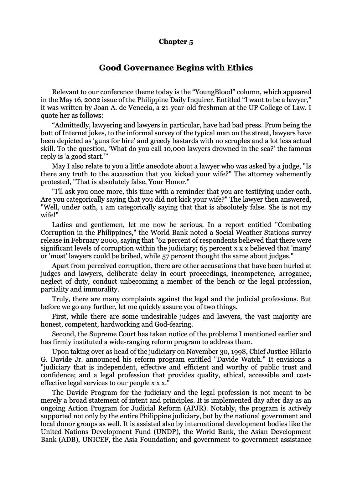 Reforming the Judiciary, page 37