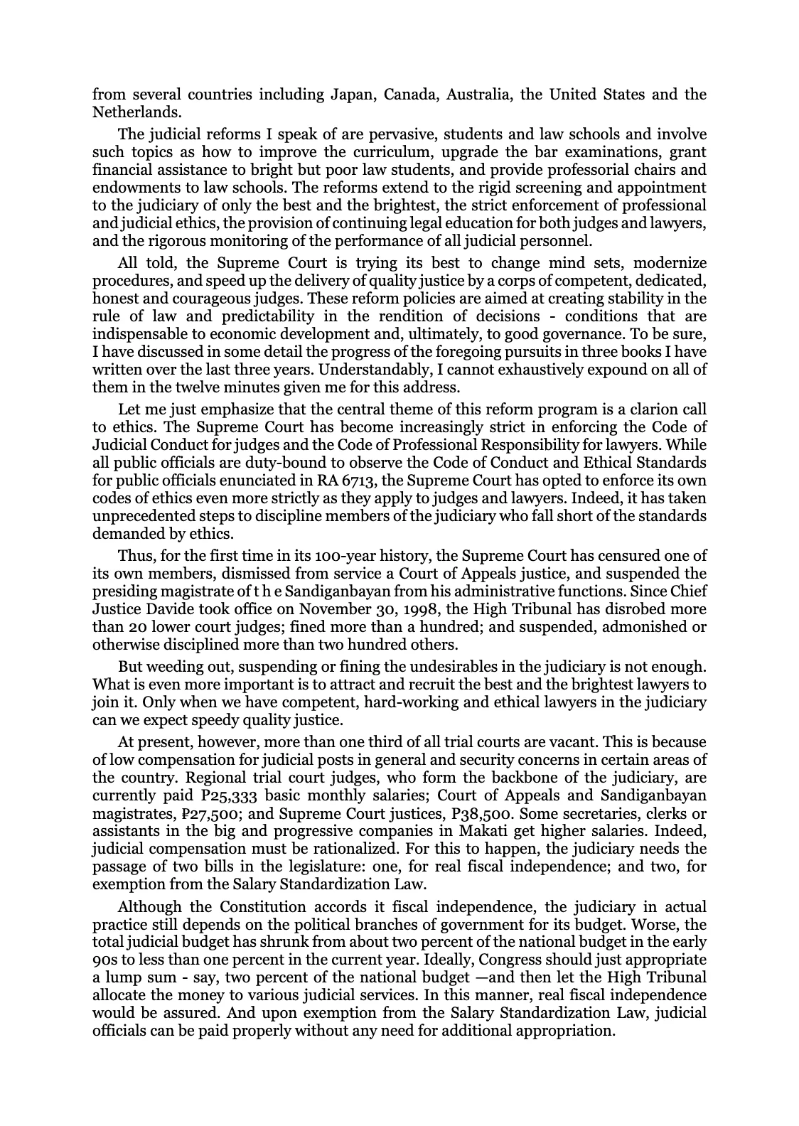 Reforming the Judiciary, page 38
