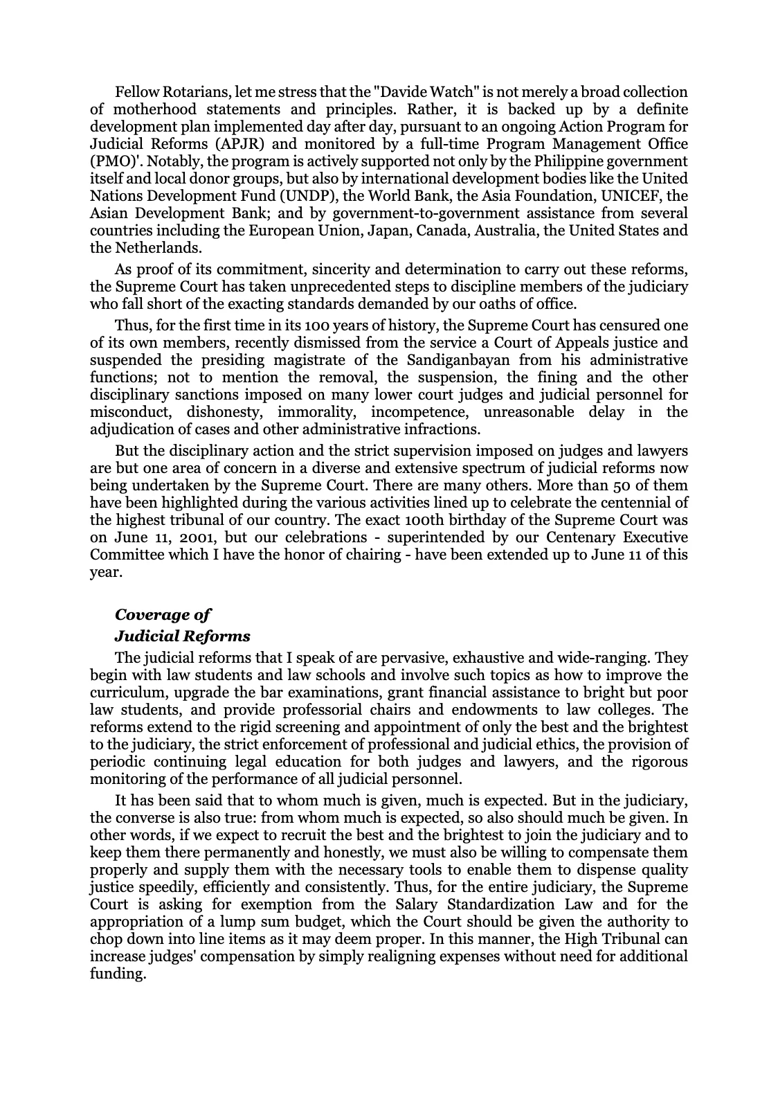 Reforming the Judiciary, page 41