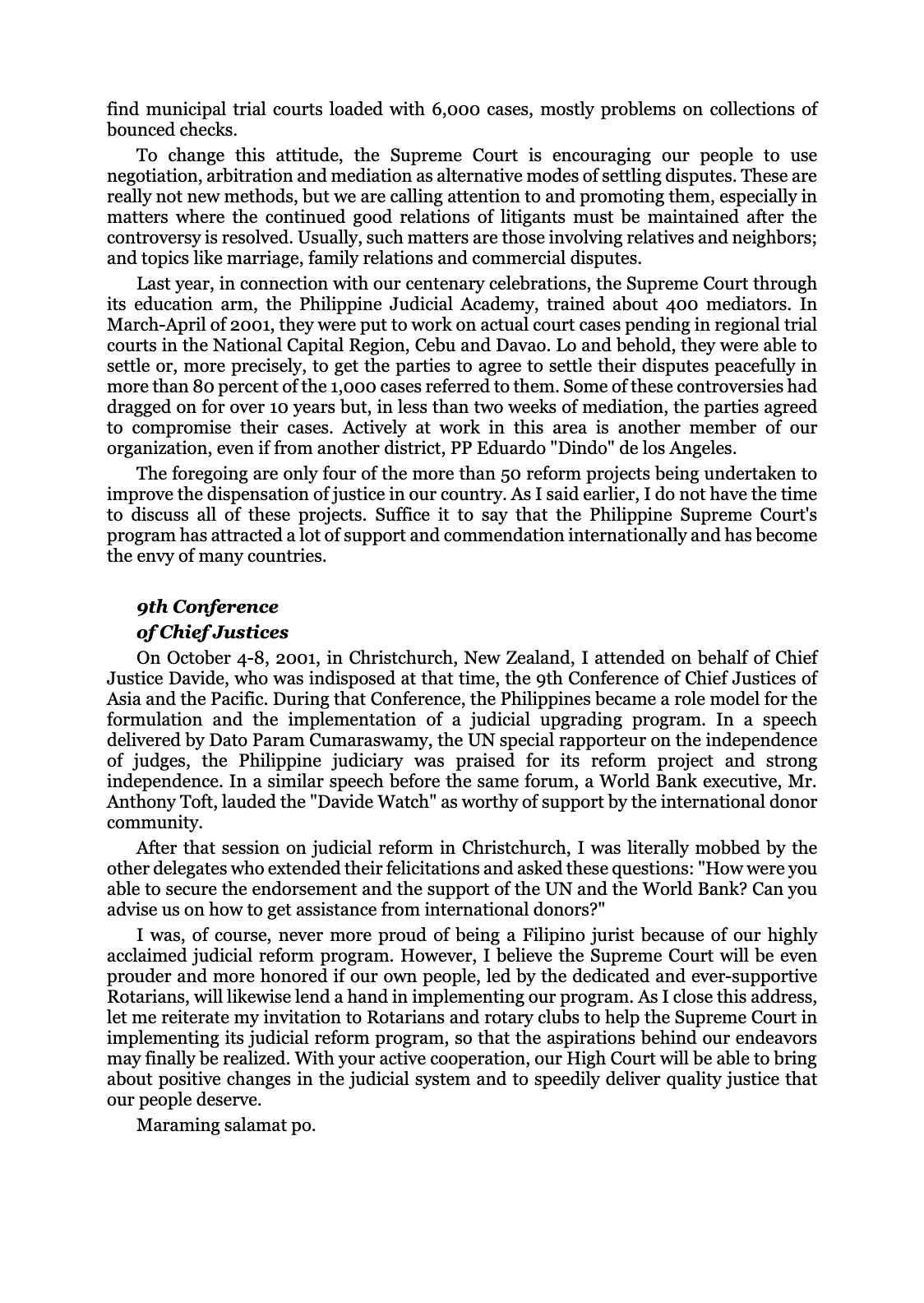 Reforming the Judiciary, page 44