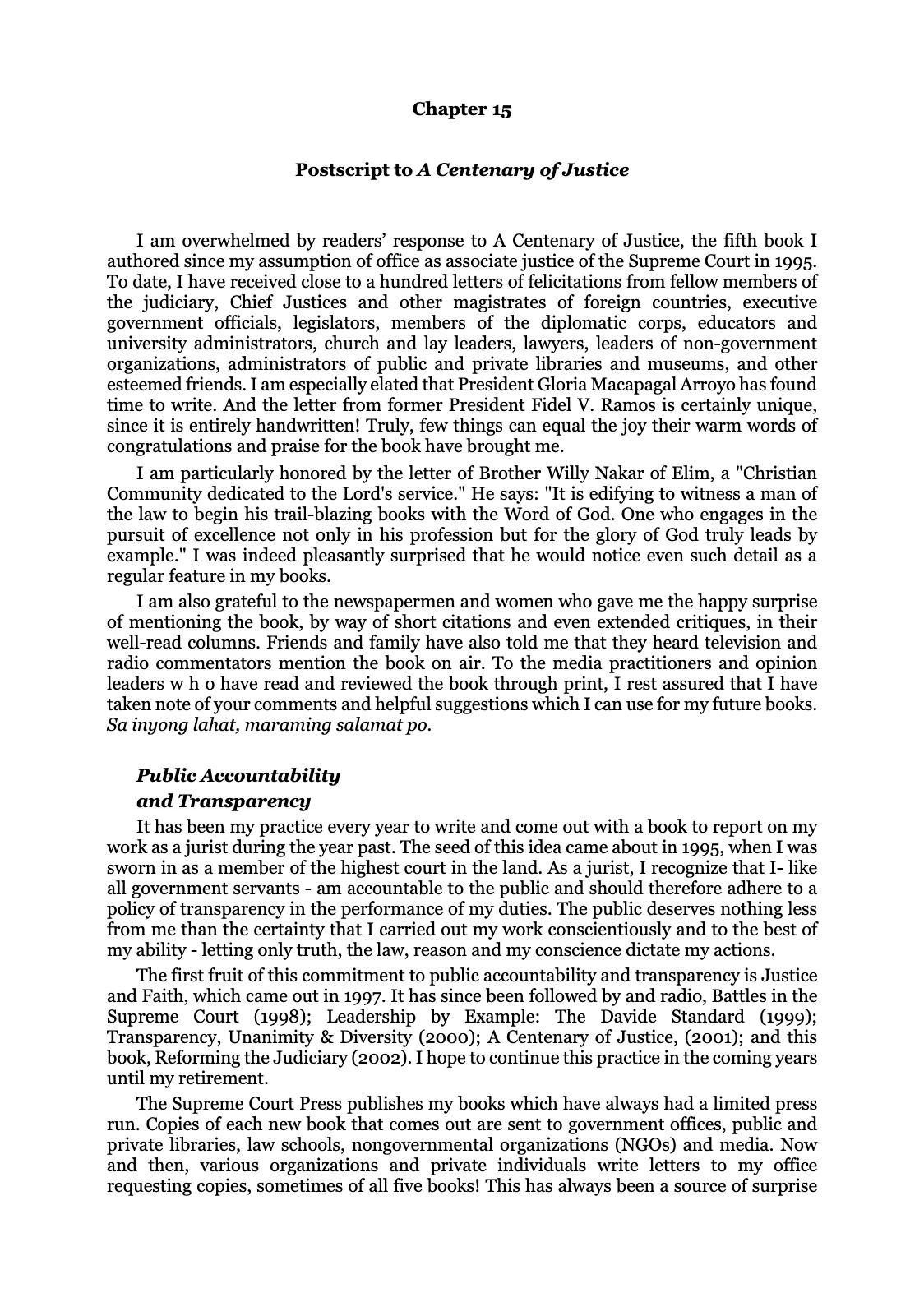 Reforming the Judiciary, page 82