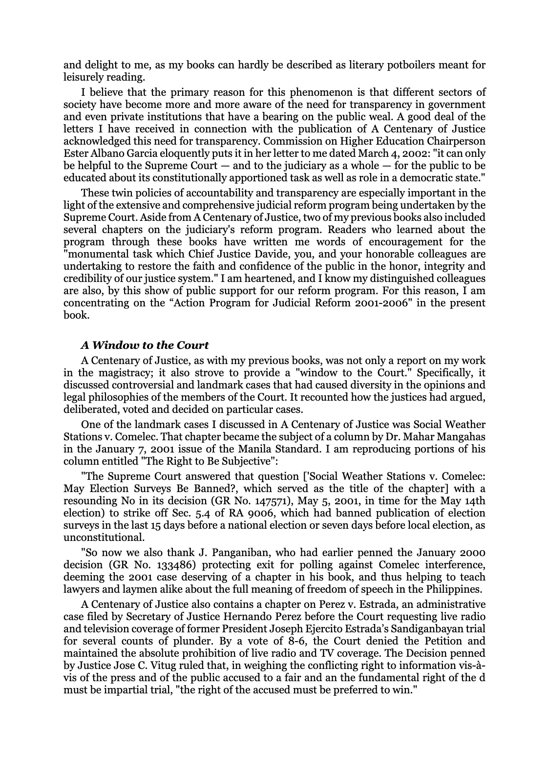 Reforming the Judiciary, page 83