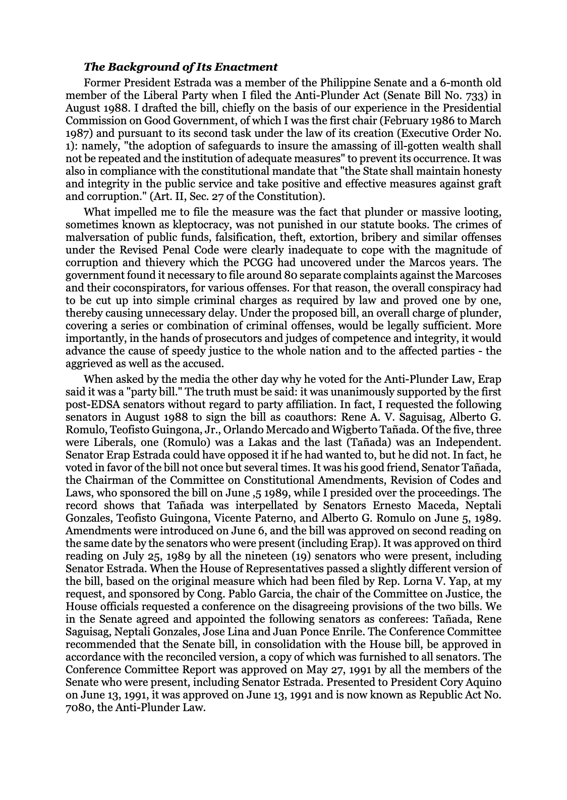Reforming the Judiciary, page 87