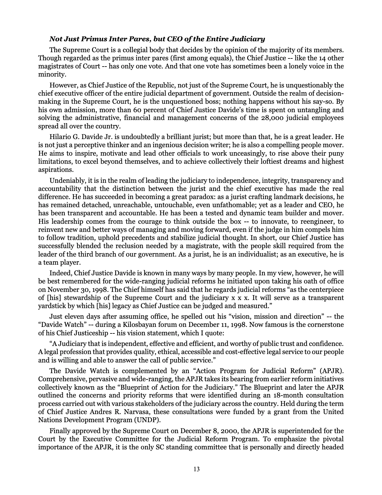 Judicial Renaissance, page 13