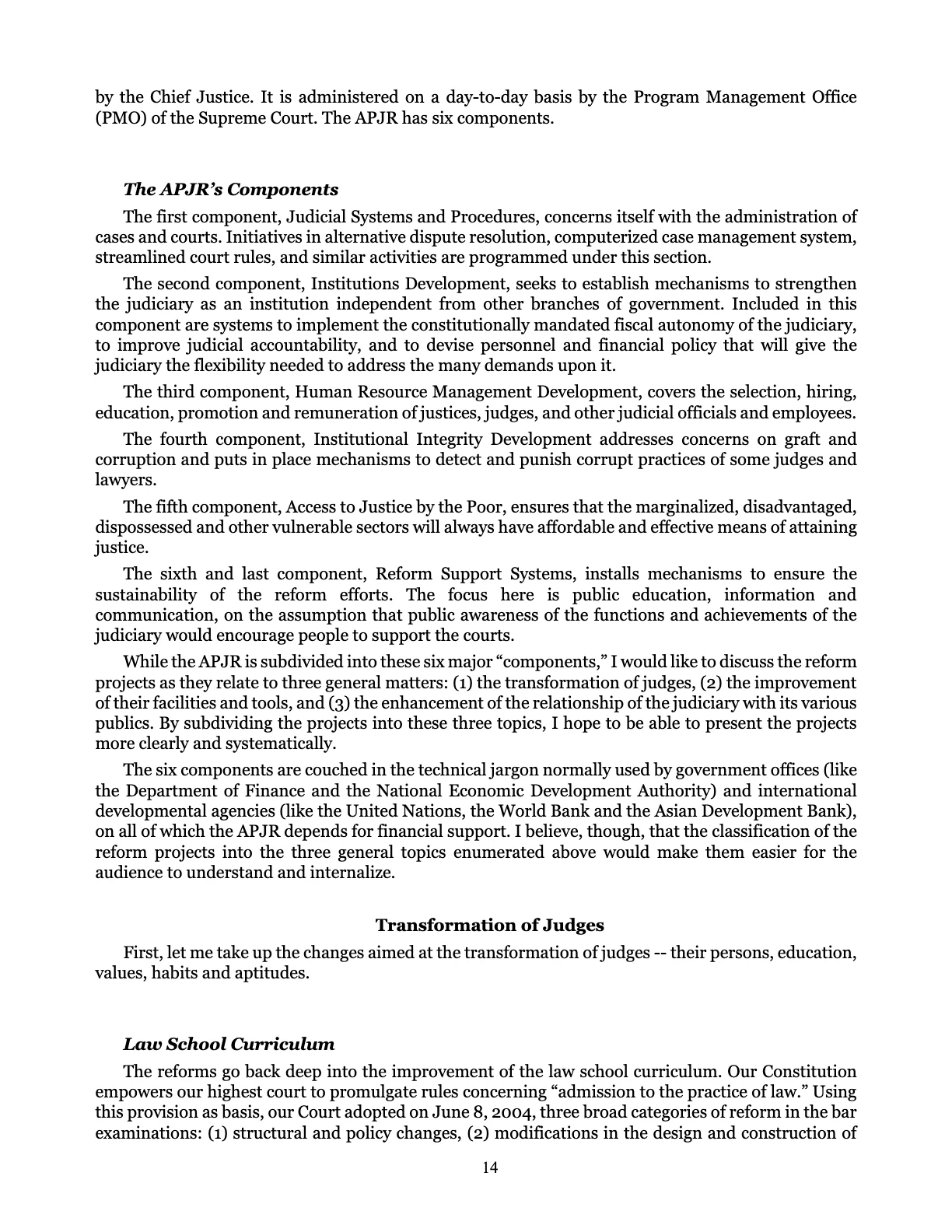 Judicial Renaissance, page 14
