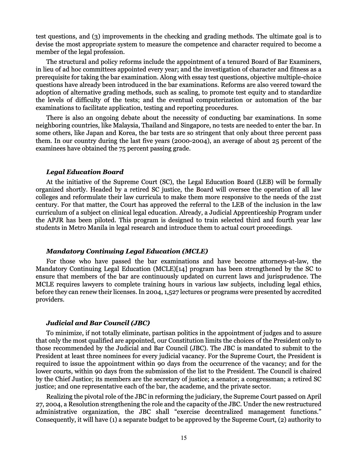Judicial Renaissance, page 15