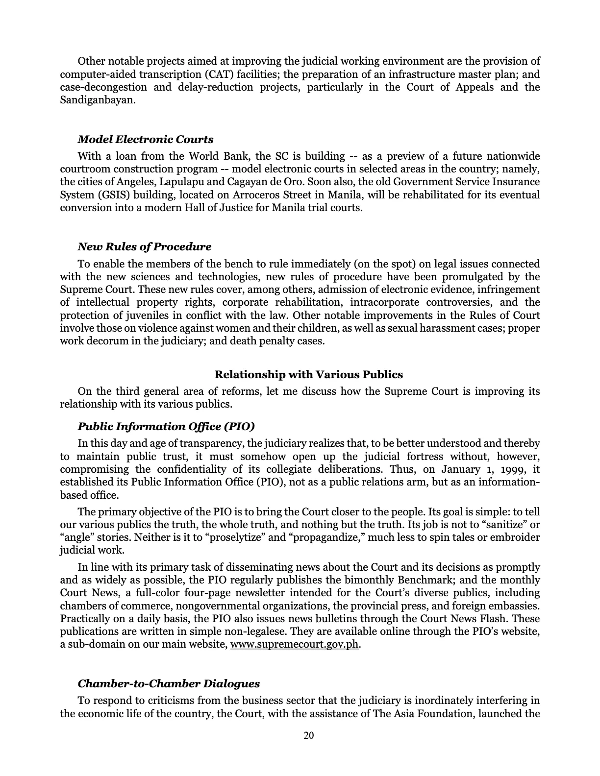 Judicial Renaissance, page 20