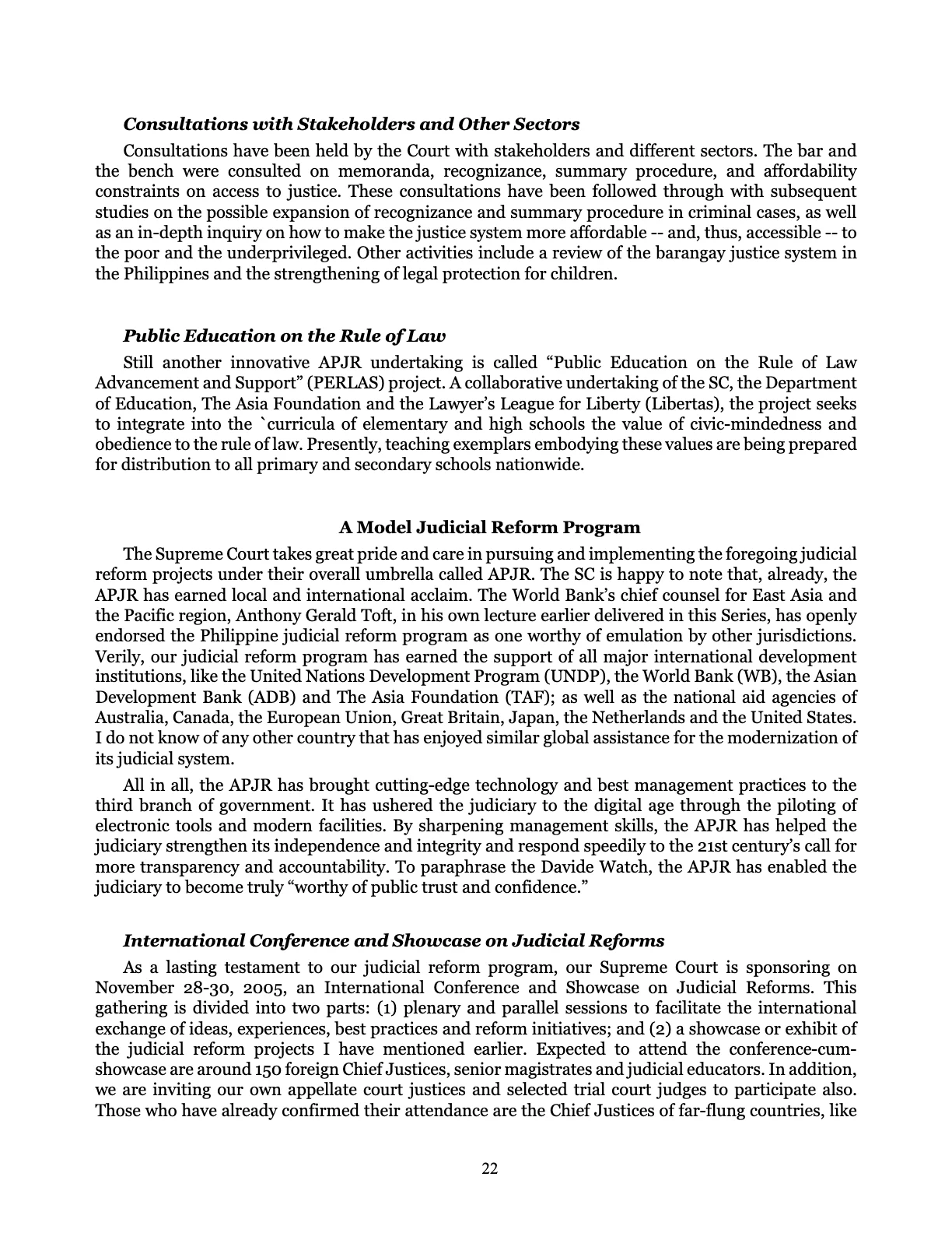 Judicial Renaissance, page 22