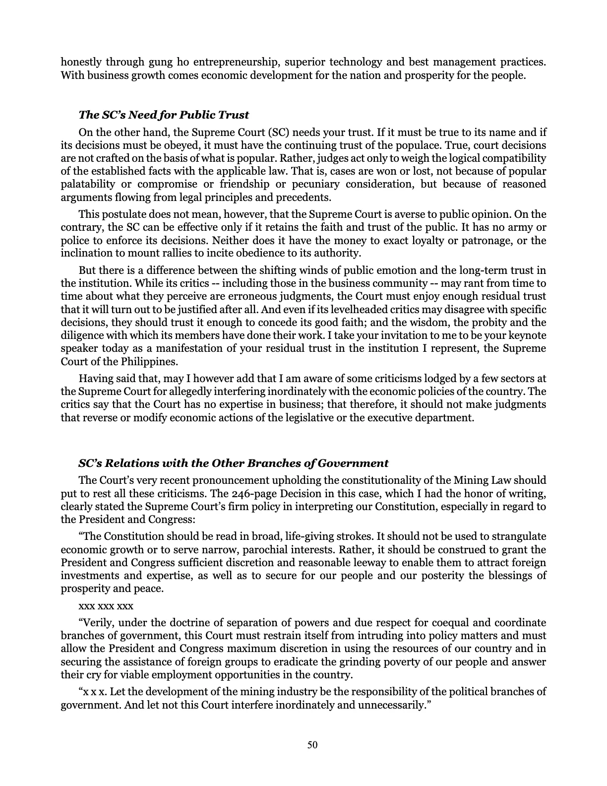 Judicial Renaissance, page 50