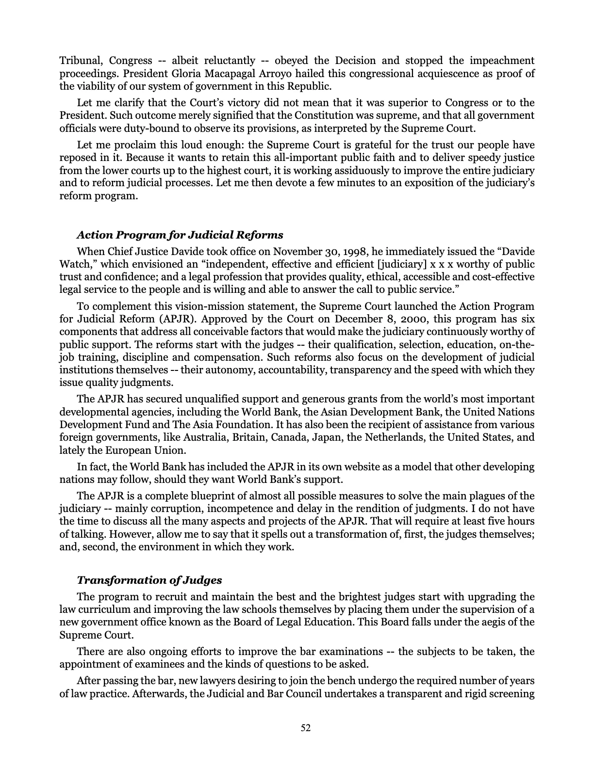 Judicial Renaissance, page 52