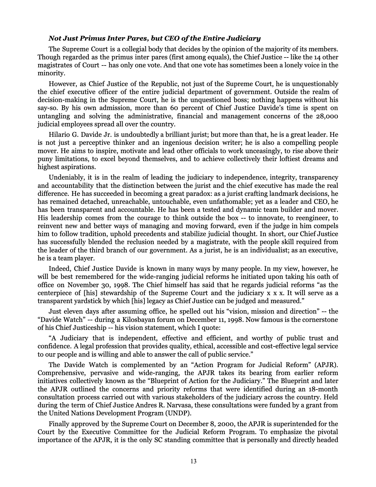 Judicial Renaissance, page 13