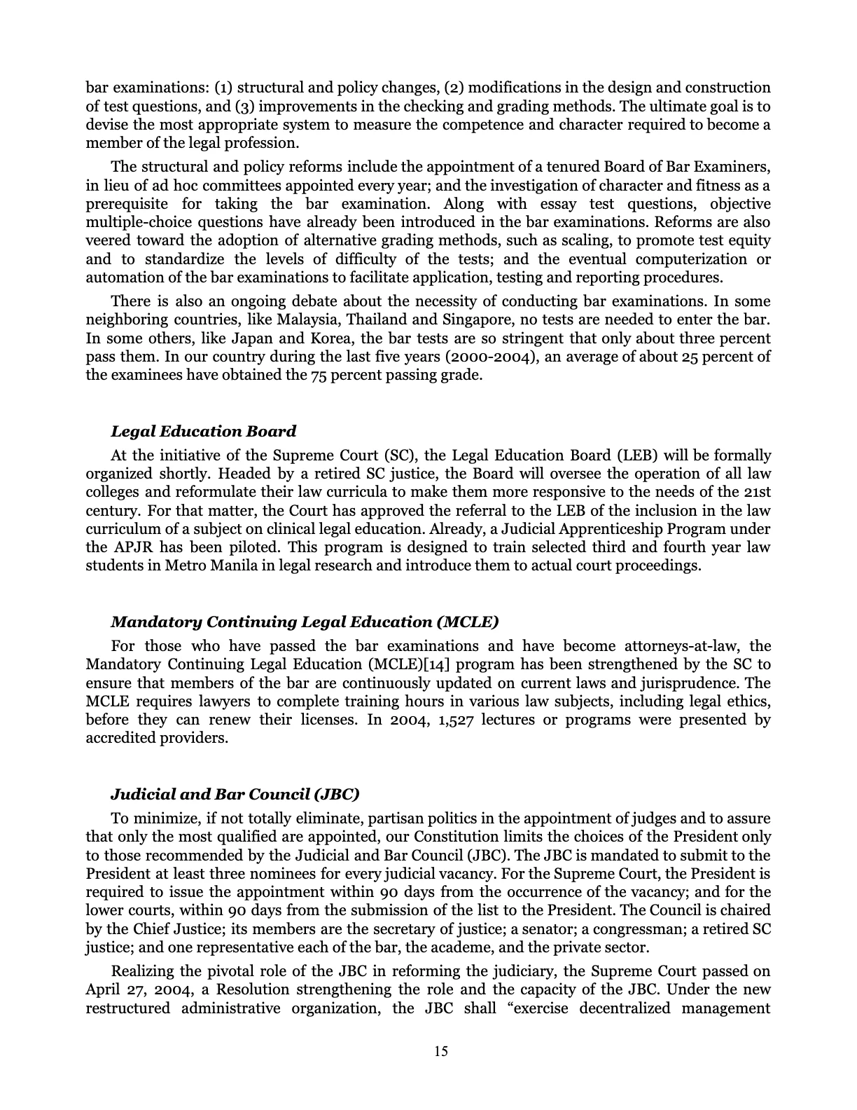 Judicial Renaissance, page 15