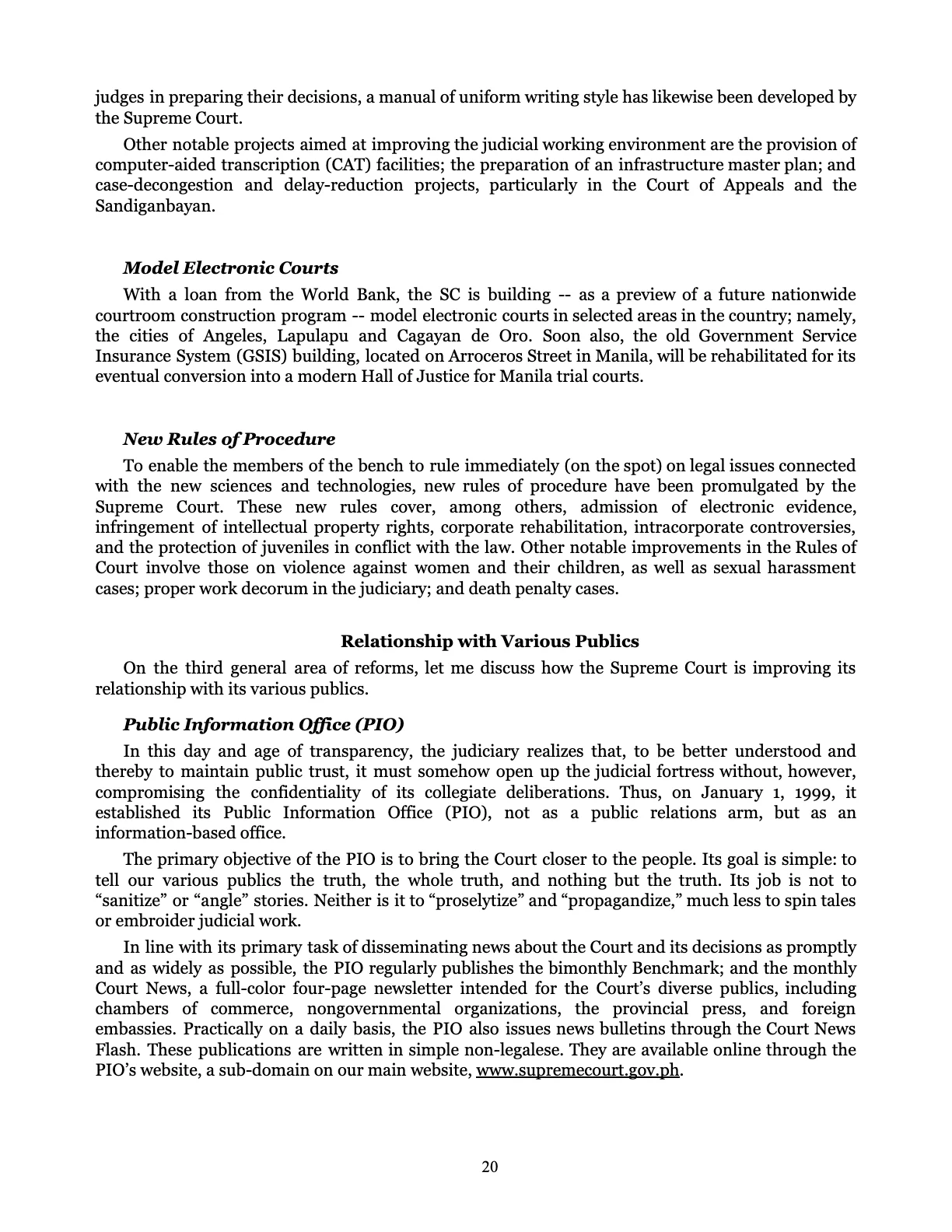 Judicial Renaissance, page 20