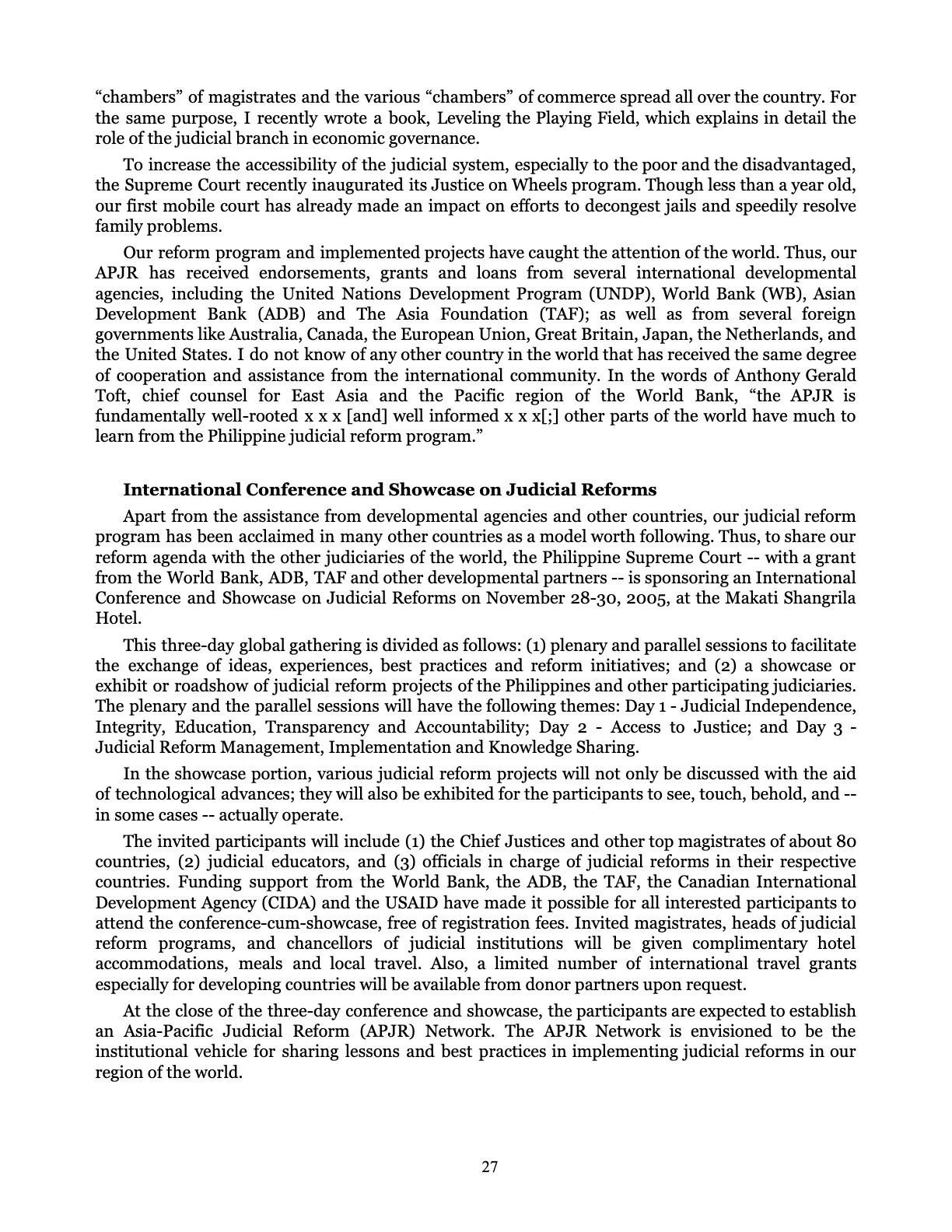 Judicial Renaissance, page 27