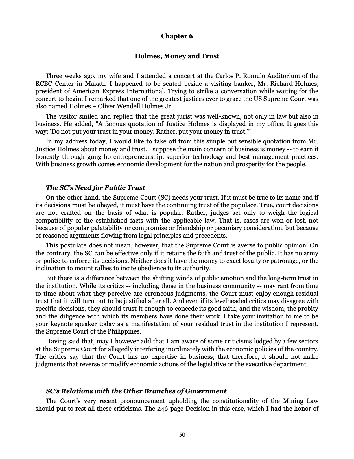 Judicial Renaissance, page 50